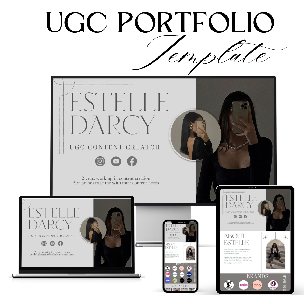 UGC Portfolio Website Template βDark Aesthetic