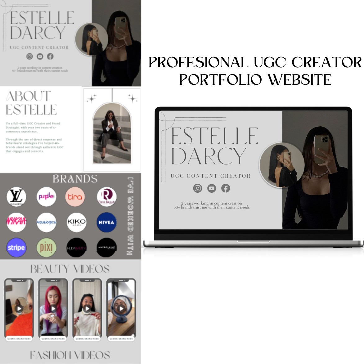 UGC Portfolio Website Template βDark Aesthetic - Image 2