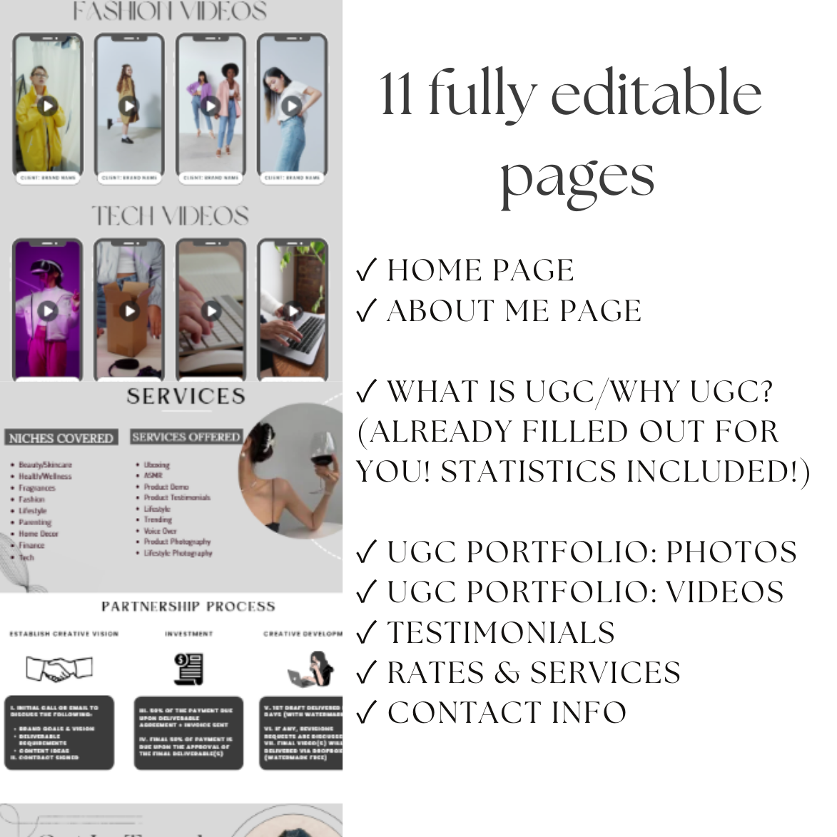 UGC Portfolio Website Template βDark Aesthetic - Image 3