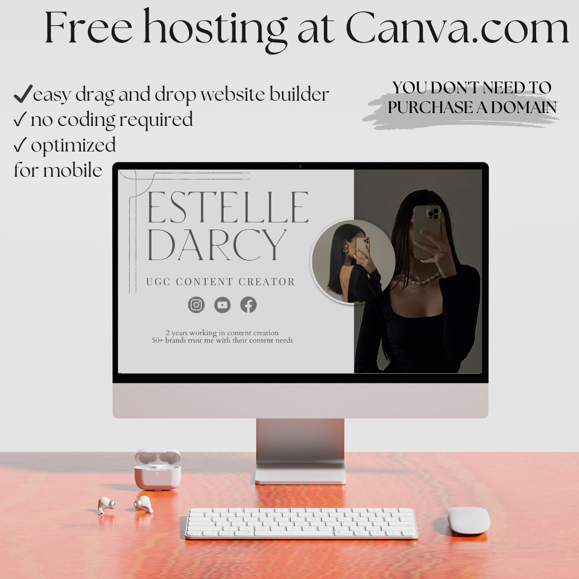 UGC Portfolio Website Template βDark Aesthetic - Image 4